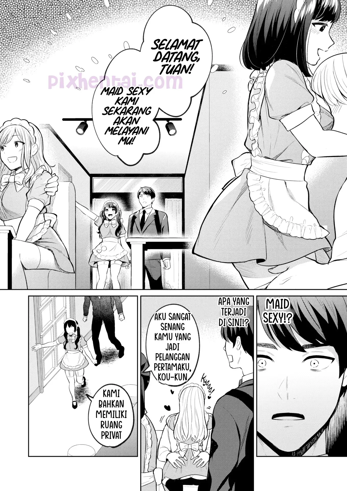 Komik hentai xxx manga sex bokep Careful of Maid Cafes Where Touching is OK 4